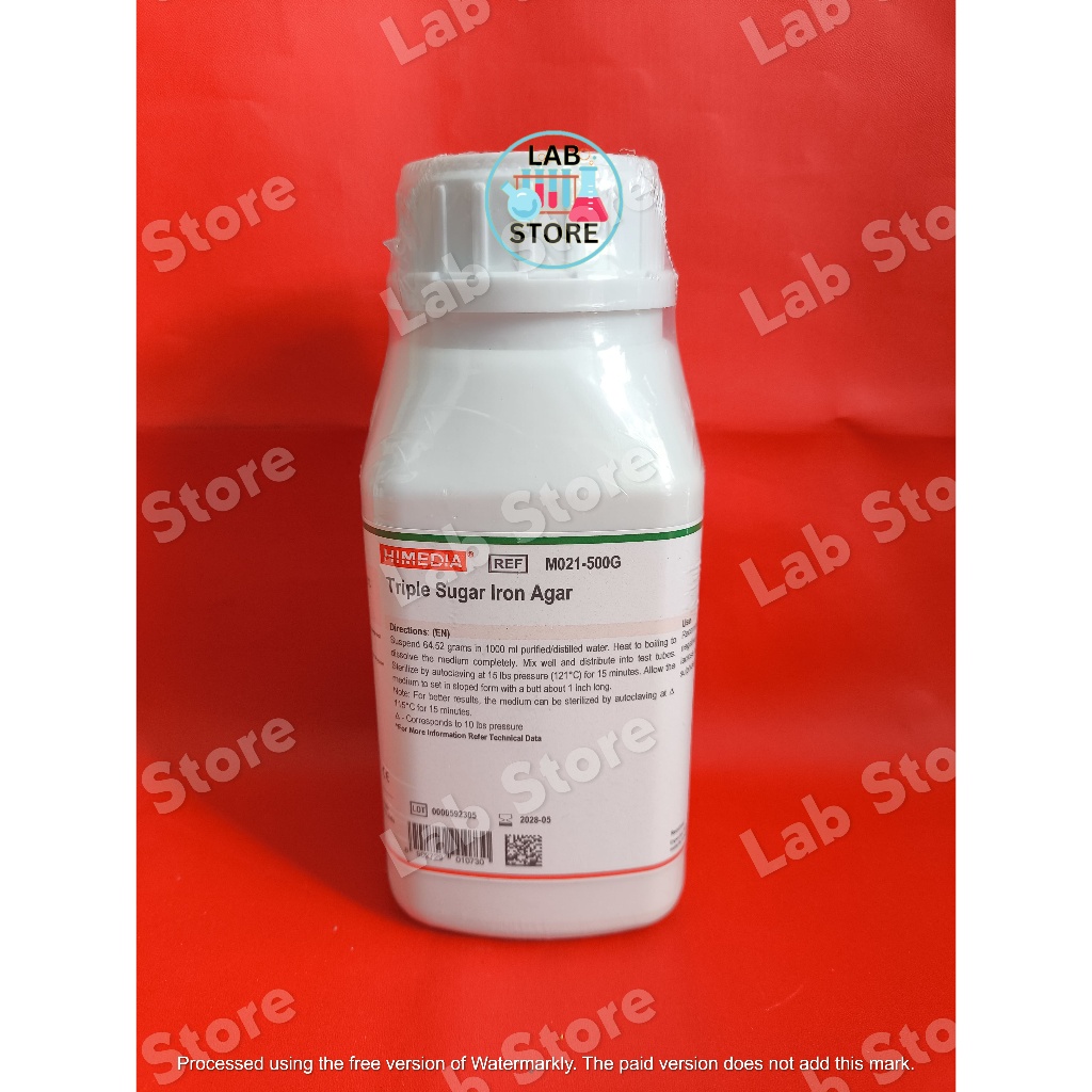 Triple Sugar Iron Agar / TSIA / Media TSIA Himedia Ecer Per Gram