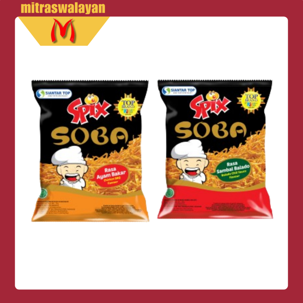 

SPIX Soba Rasa Ayam Bakar & Sambal Balado Kemasan 45 gr
