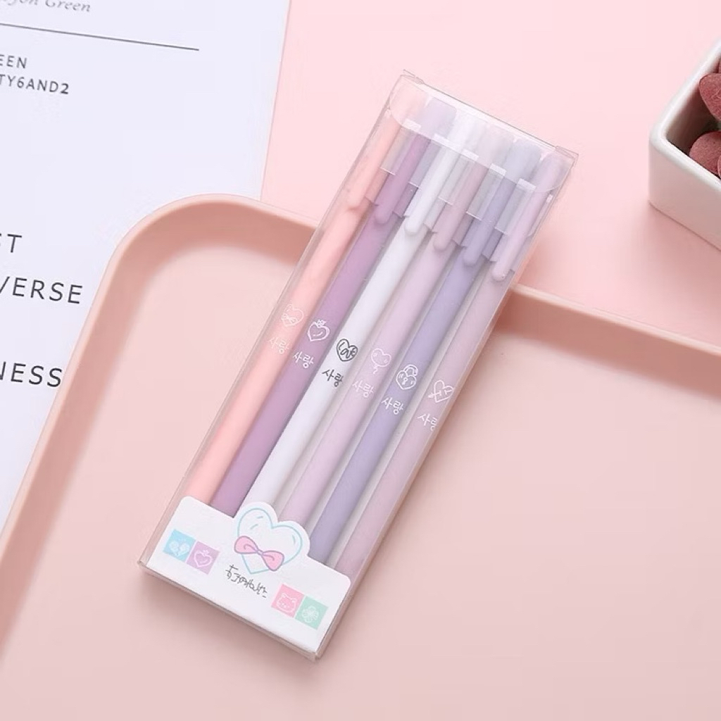 

Set 6Pcs Pena Gel 0.5mm Warna Pastel Pen Gel Aesthetic Pulpen Gel 6 IN 1 Warna Gradasi Pena Gel Set Morandi Color Bolpoint Tinta Gel Cair 6 Pcs Journaling Pen Alat Tulis Kantor Sekolah Lucu