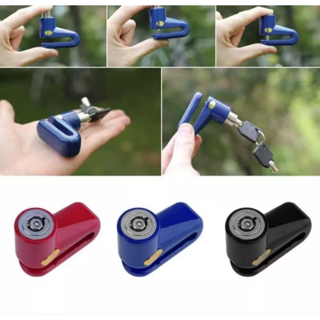 kunci keamanan motor gembok rem motor dan sepedah universal