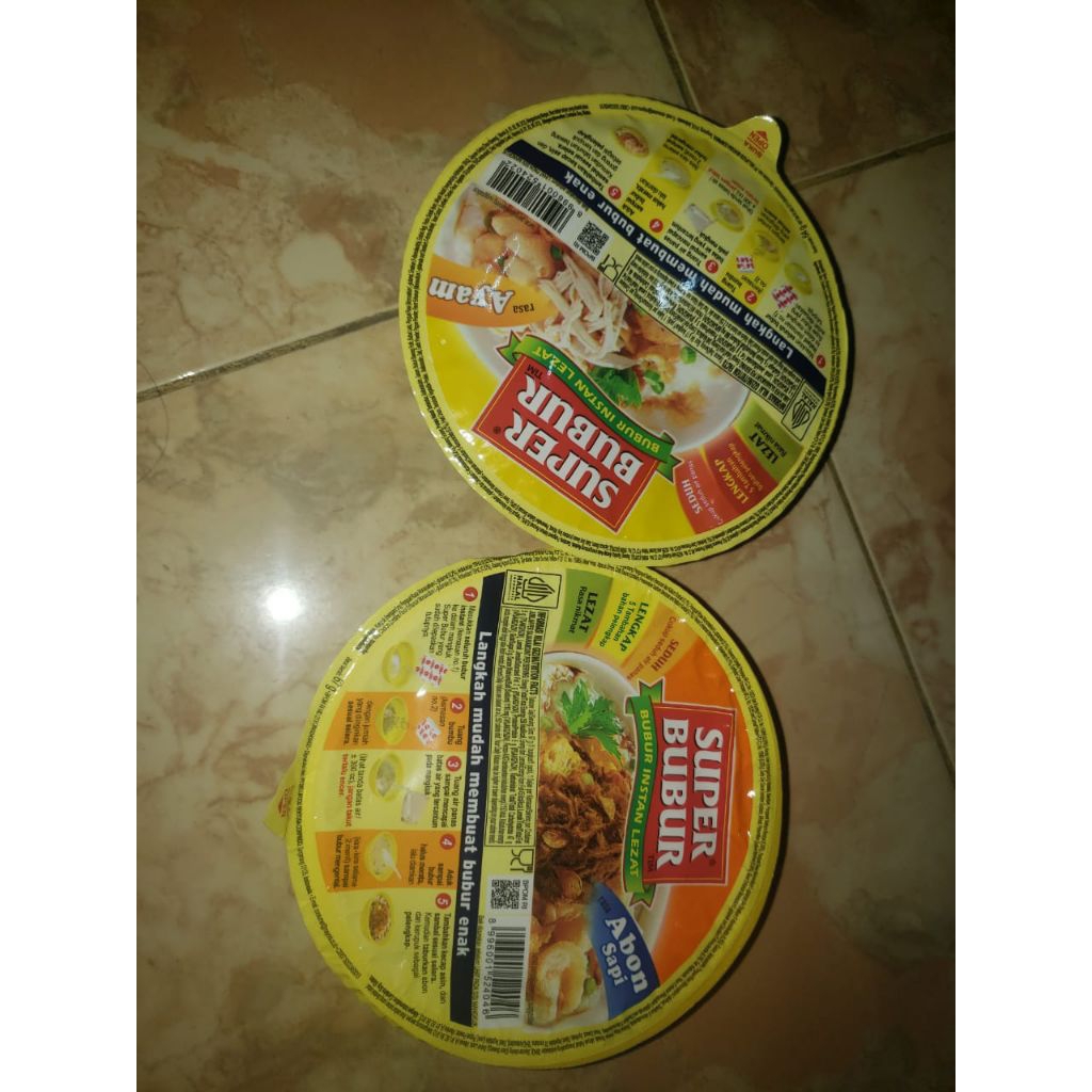 

super bubur cup .dengan varian dua rasa