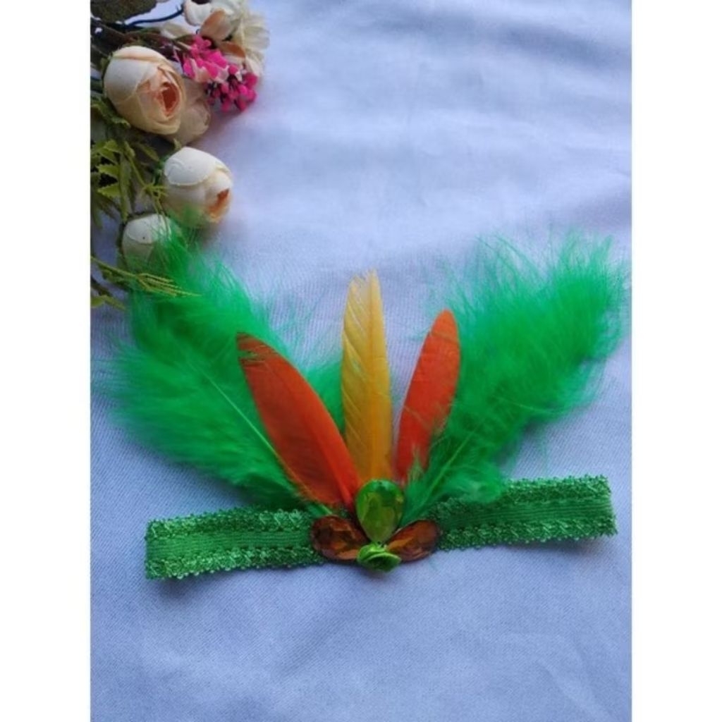 Bandana Bulu Halus/Bandana Bulu/Aksesoris Kepala/Bandana Merah Putih