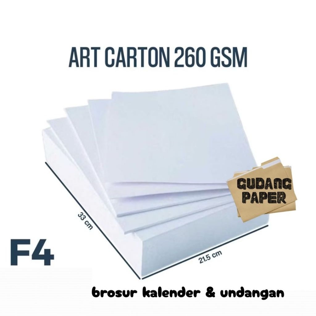 

Art Carton 260 gsm F4 isi 50 Lembar / Kertas Art Carton 260 Gsm F4