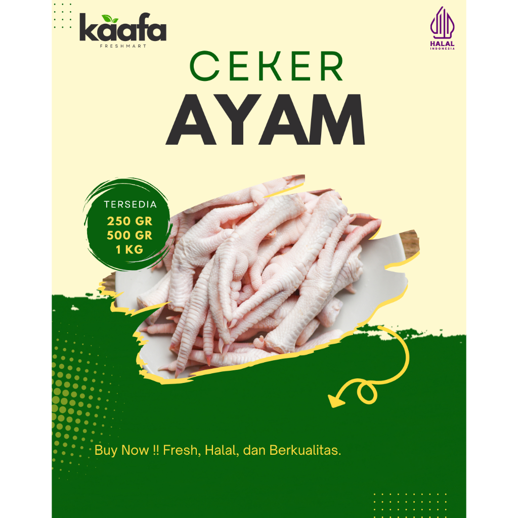 

Ceker Ayam Potong Segar 250 gr/500gr/1 kg– Non Frozen / Fresh Bandung Termurah