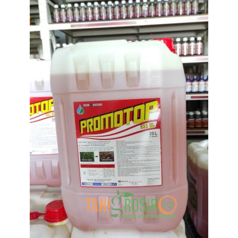 Herbisida PROMOTOP 531 SL 20 Liter + GRANDALLY 25 WP 5 Gram/Racun Gulma Rumput Lebar dan Sawit 1L