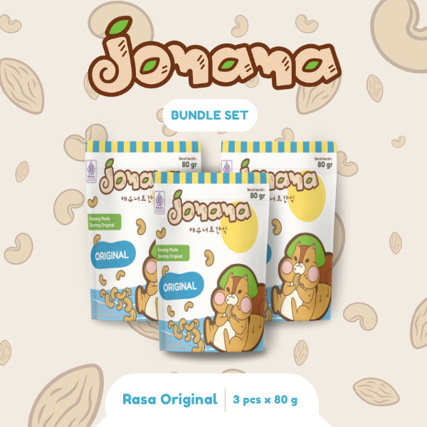 

Jomama - BUNDLE 3pcs Kacang Mede Goreng Rasa Original Snack Cemilan Jajanan