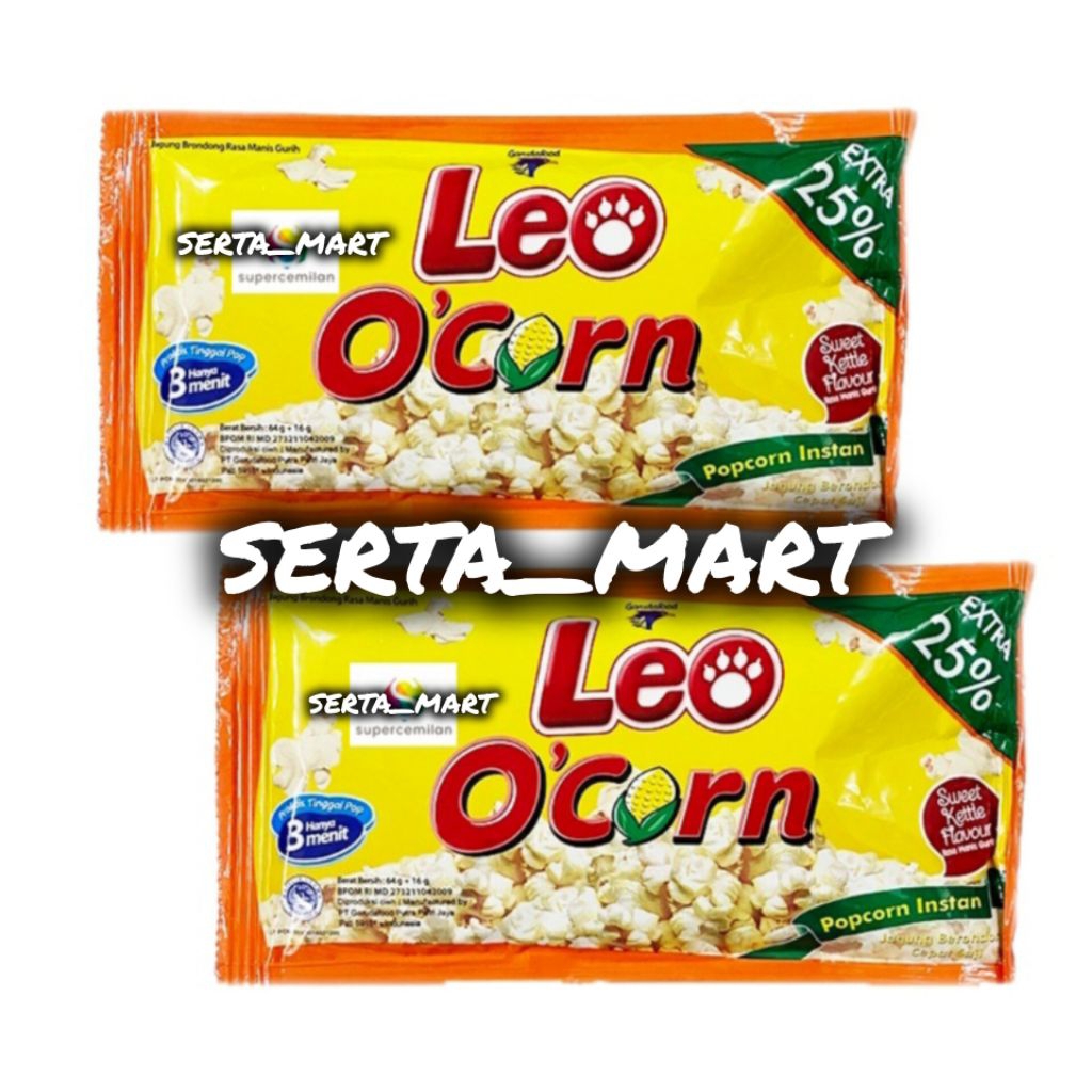 

Garuda Popcorn Instan Rasa Caramel Butter 80gr - Garuda Leo O'Corn - Pop Corn