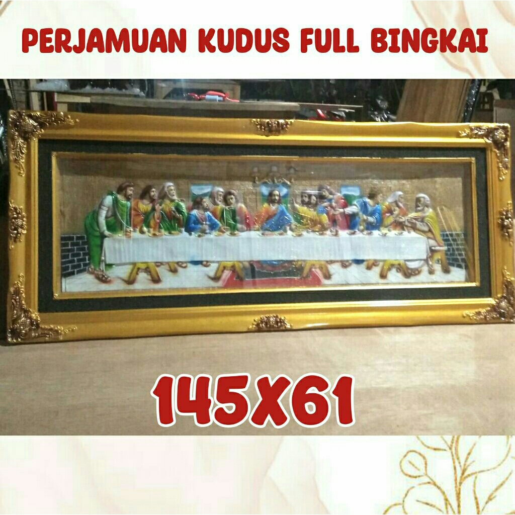 Hiasan Dinding Perjamuan Kudus Timbul