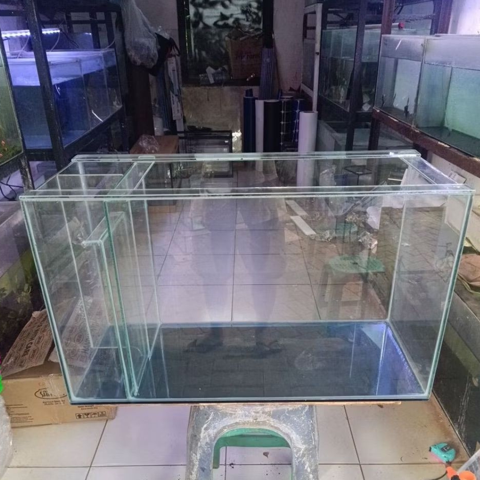 Aquarium kaca ukuran 70x30x40cm FILTER SAMPING