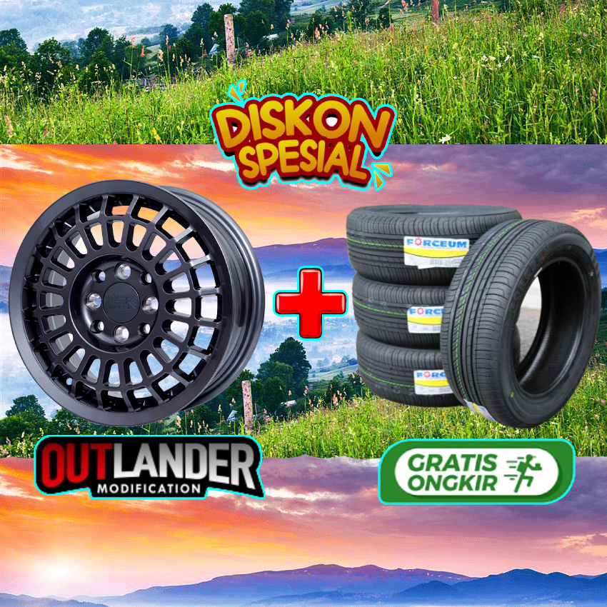 PAKET PROMO VELG R14+BAN VELG MOBIL AVANZA XENIA LIVINA KIJANG PANTHER VELOZ DLL VELG HSR FUTBUL R14