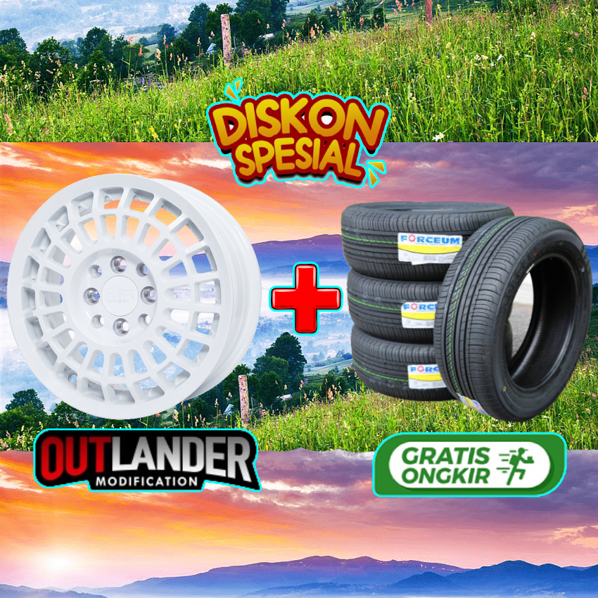 PAKET PROMO VELG R14+BAN VELG MOBIL AVANZA XENIA LIVINA KIJANG PANTHER VELOZ DLL VELG HSR FUTBUL R14