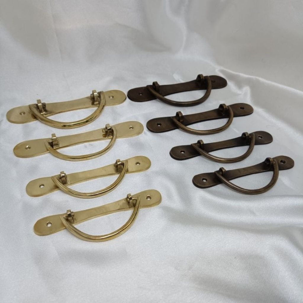 tarikan sangkar tarikan laci kuningan antik dan kuning