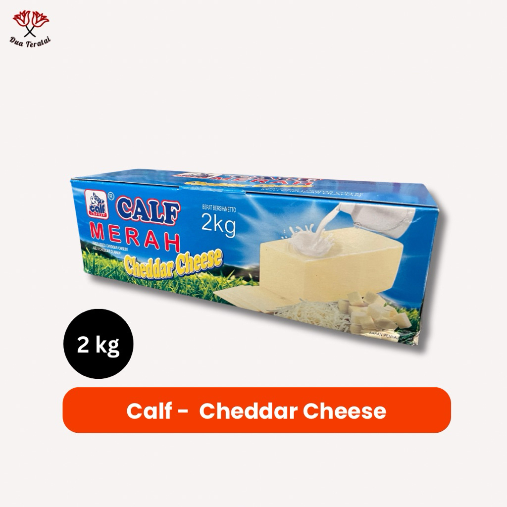 

Calf Merah Cheddar Cheese Keju Balok 2 kg