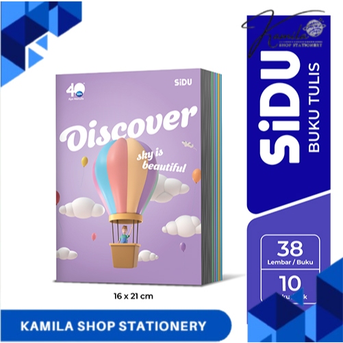 

Buku Tulis Sidu ISI 38 / Sidu 38 Lembar 1Pak(10 Buku)