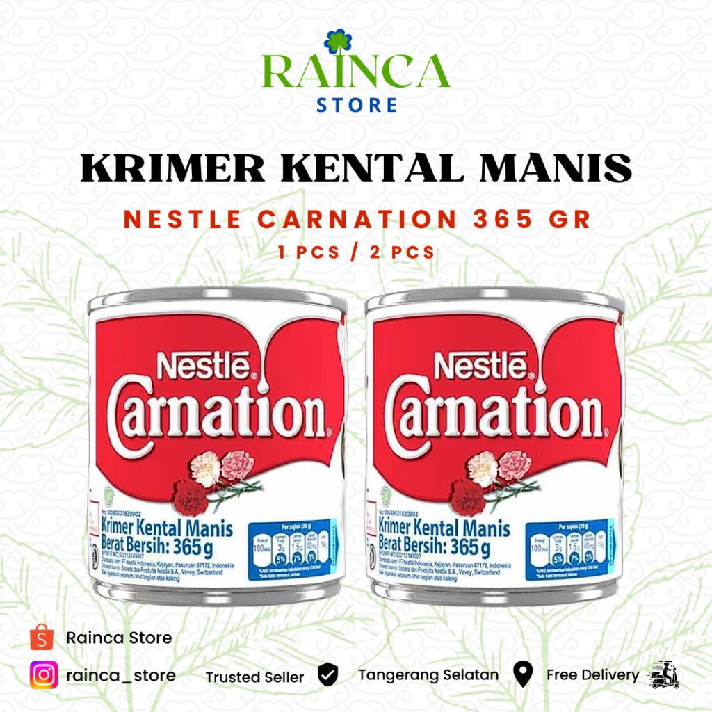 

Nestle Carnation Krimer Kental Manis Kaleng 365 gr Tangerang Selatan