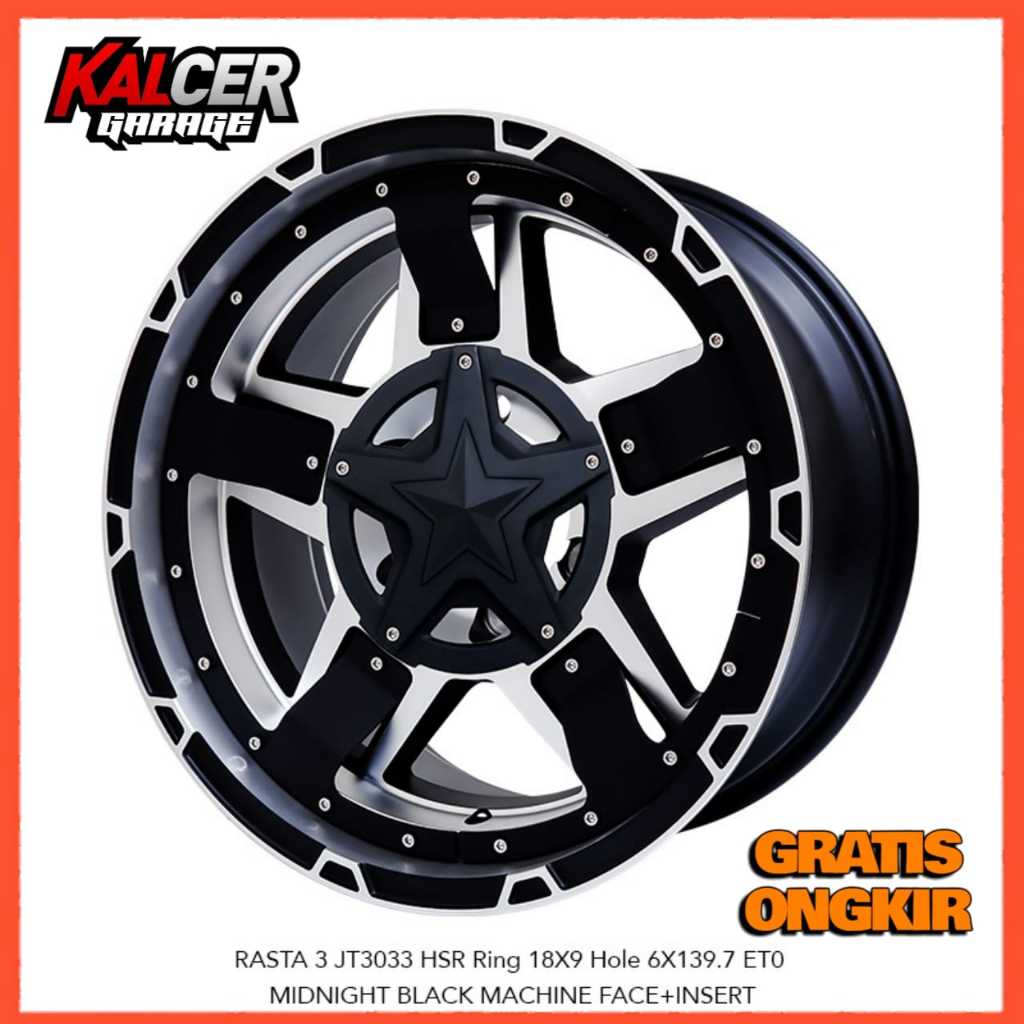VELG RING 18 UNTUK MOBIL PAJERO FORTUNER EVEREST HSR RASTA 3 R18 PCD 6X139,7