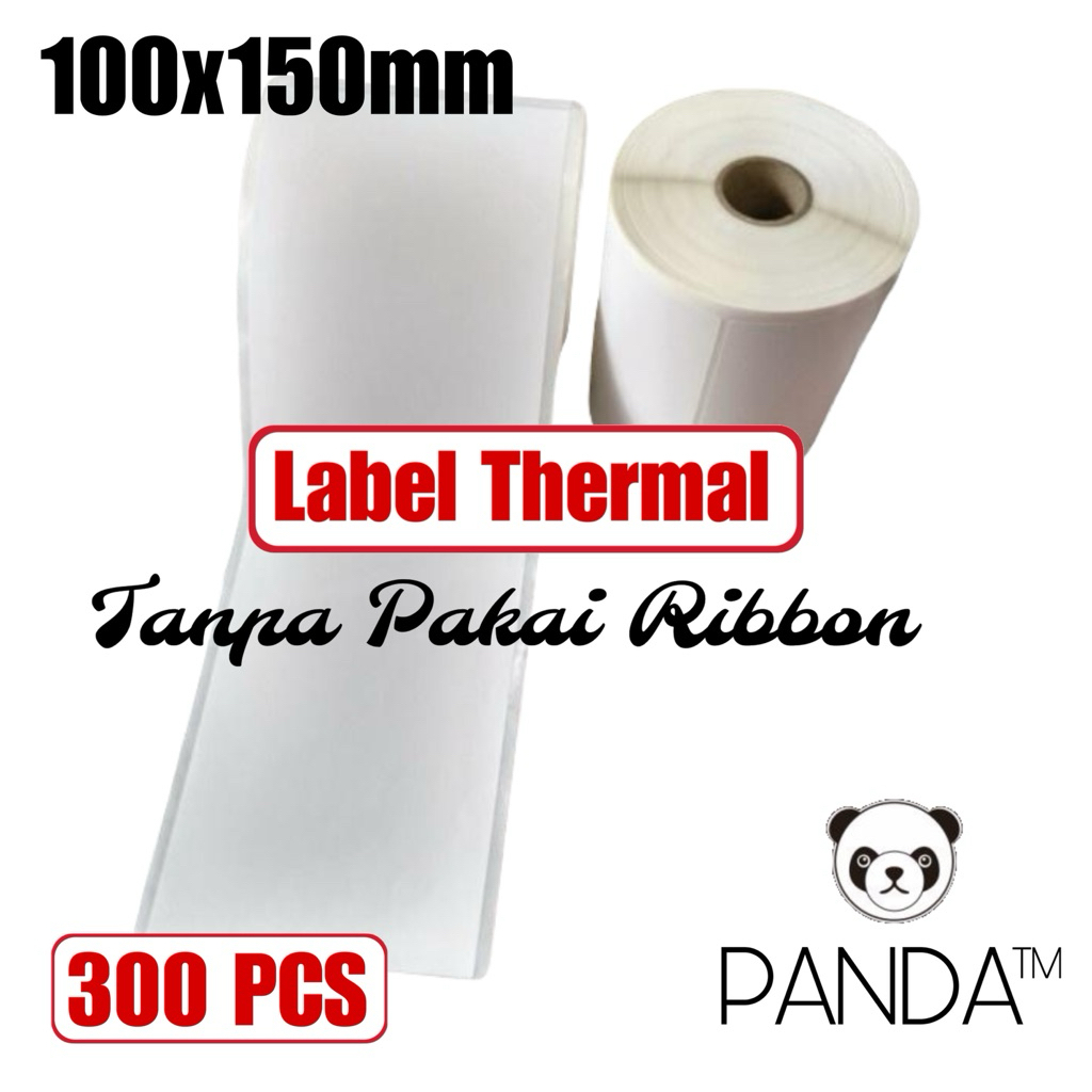 

Label Sticker Barcode 100x150mm Direct Thermal 300Pcs Core 1" untuk Resi Pengiriman