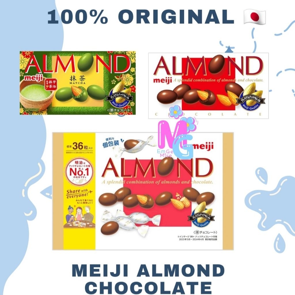 

Meiji Cokelat Almond Original & Matcha Jepang