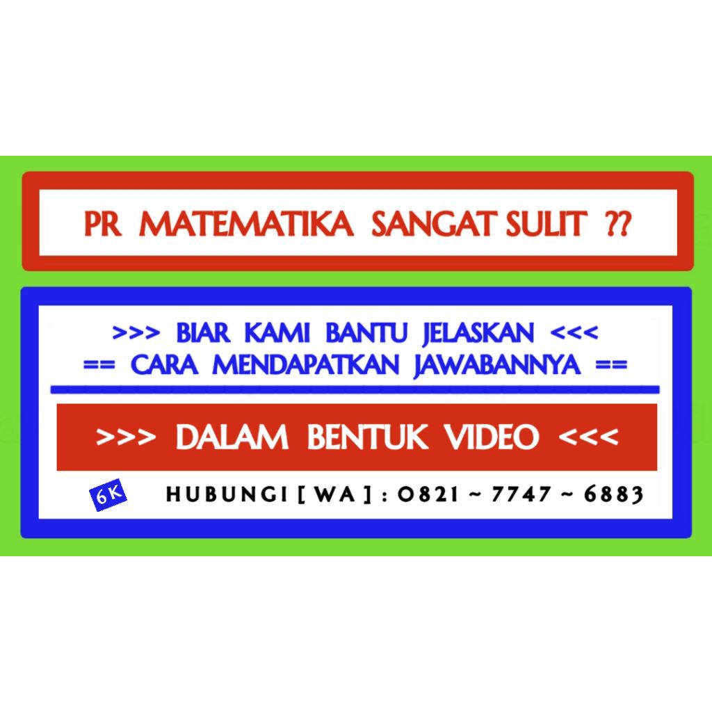 

Jasa Bantuan Pengerjaan PR / Soal Matematika Dalam Bentuk Video