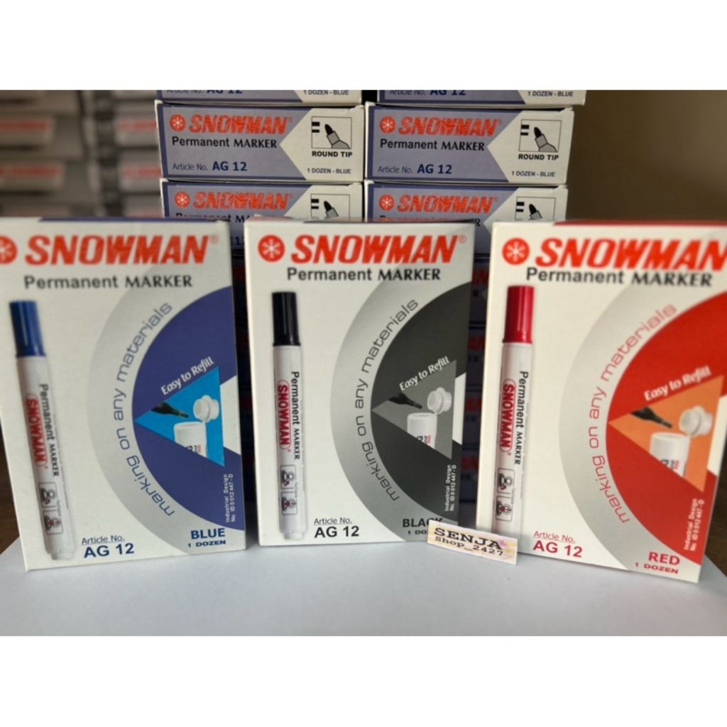 

Spidol Snowman Permanent AG 12 1 Lusin