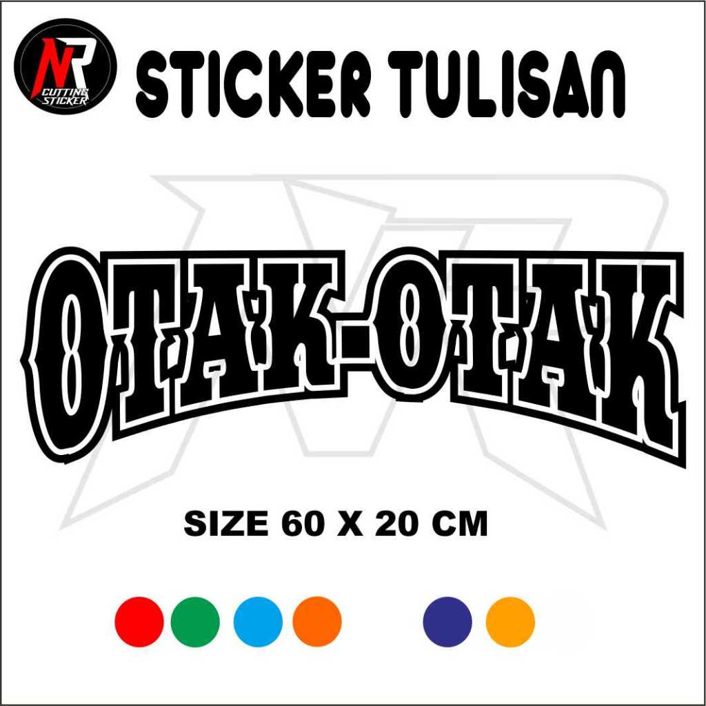 sticker cutting tulisan otak-otak sticker untuk nama jualan di gerobak roda