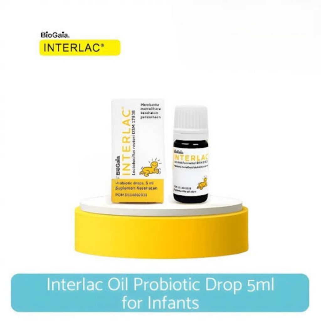 Interlac Probiotik Drops 5ml - Interlac Drops - Menjaga Kesehatan Saluran Pencernaan Bayi Dan Anak