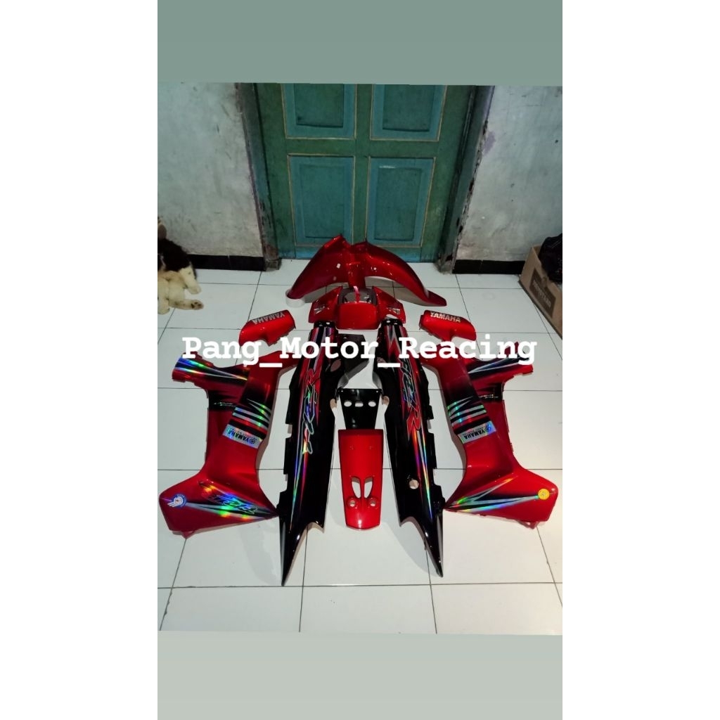 Body Set Fiz r MERAH HITAM striping Hologram Bodi halus fulset Fiz r Custom