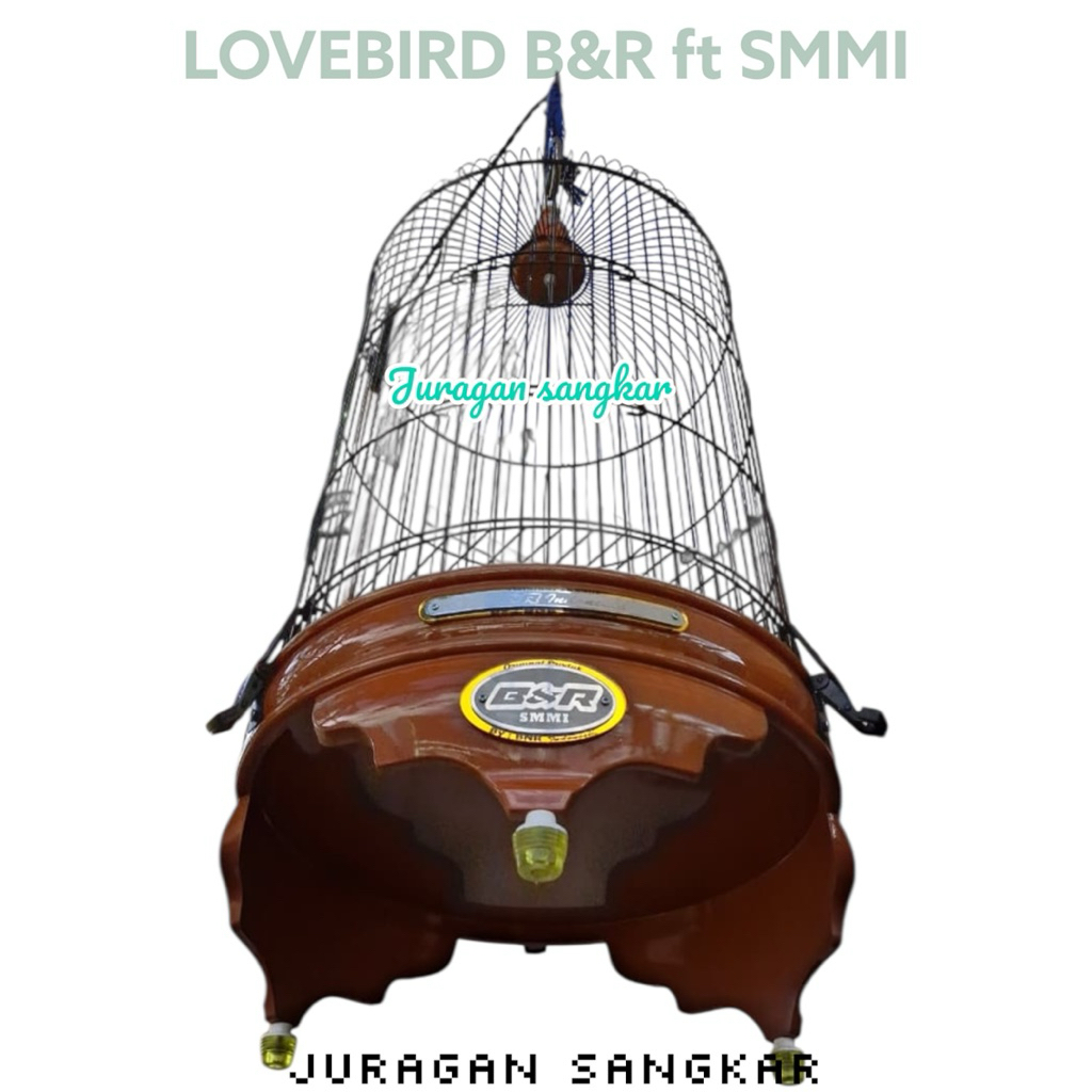 SANGKAR KANDANG LOVEBIRD BnR PVC NATURAL