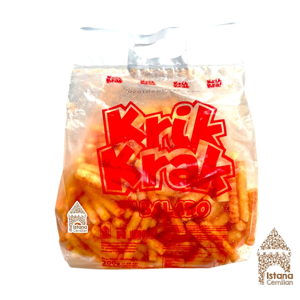 

KRIK KRAK Snack Stik Ekstrudat Balado 200 Gram