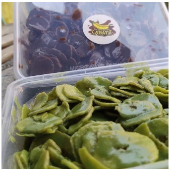 

kripik pisang coklat lumer/banana Chips aneka rasa 180gram bok 500mili