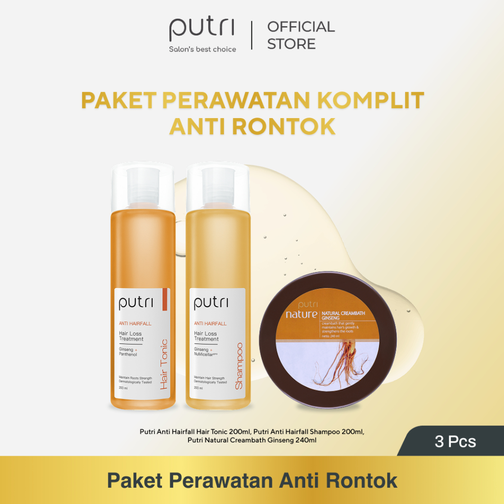 Putri Ginseng Series Komplit Anti Rontok | Hair Care Wangi Tahan Lama | Hair Care Anti Rontok | Deng