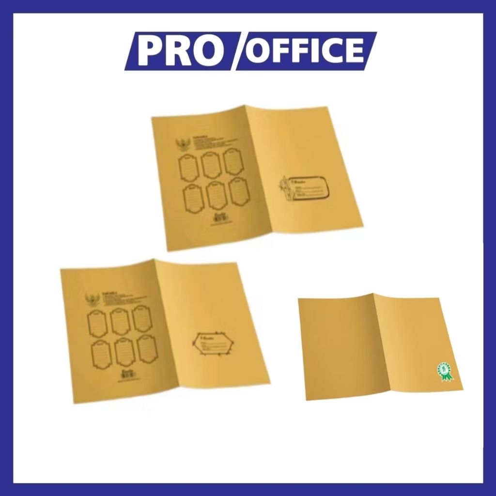 

ProOffice - SAMPUL BUKU COKLAT BOXY DAN QUARTO.( NAMA DAN POLOS ) isi 20 Lembar