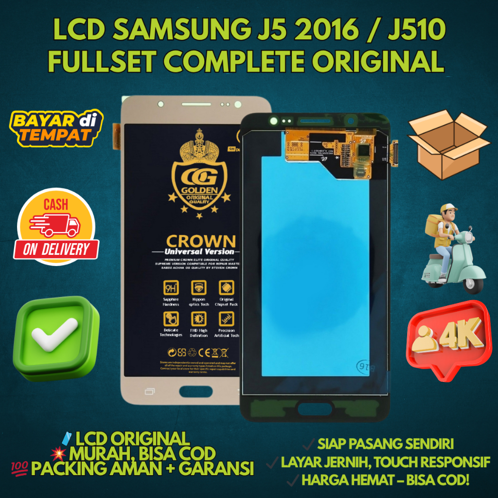 LCD SAMSUNG J5 2016 / (SAMSUNG GALAXY J5 2016) / J510 / TOUCHSCREEN FULLSET COMPLETE ORIGINAL