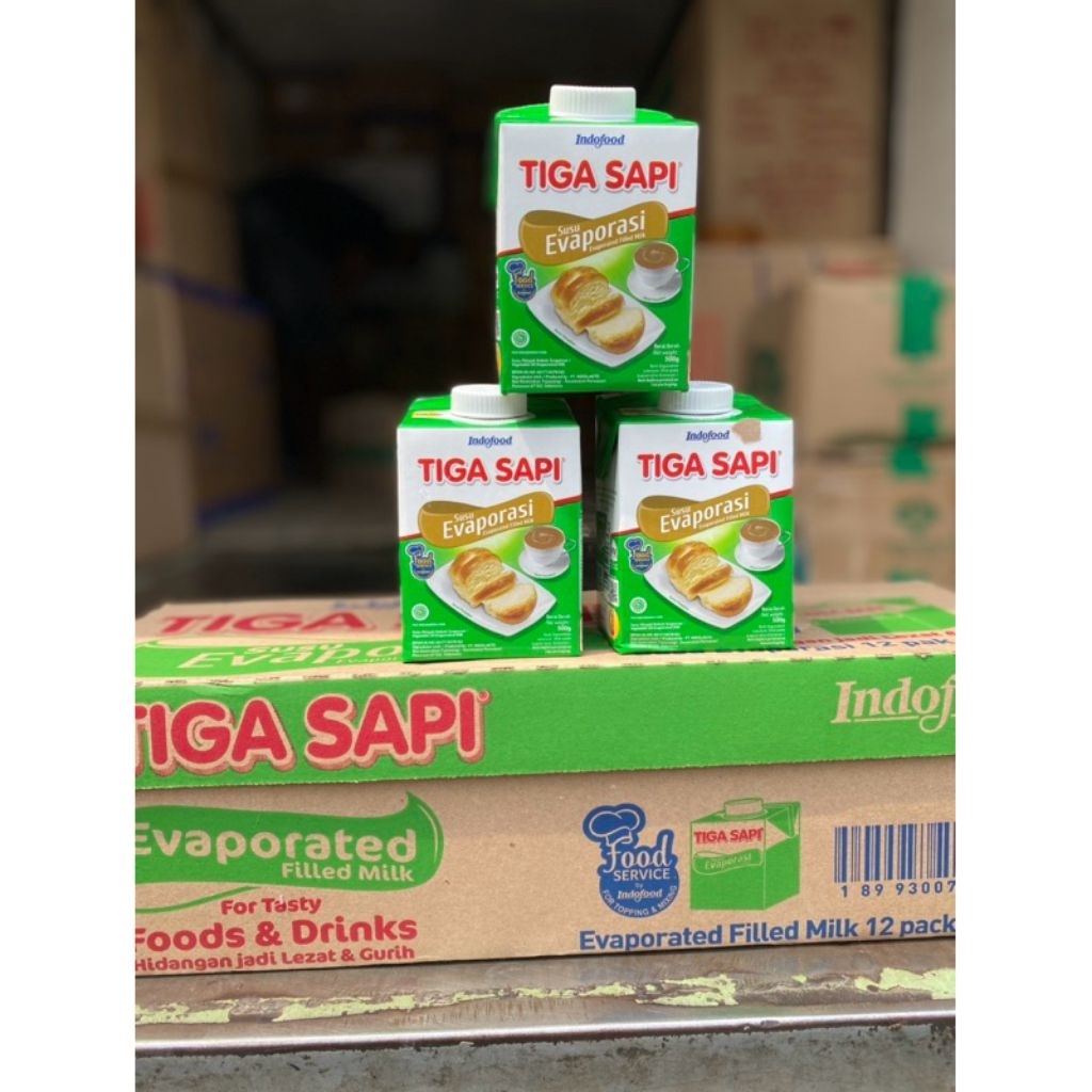 susu Evaporasi tiga sapi EVAPORASI 1 dus isi 12