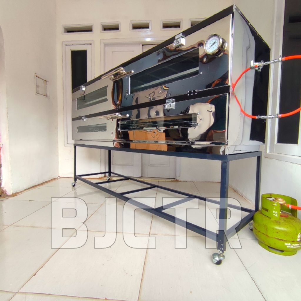 Oven Gas Stainless Steel 2 Meter | 10 Loyang 45x35 | Untuk Kue & Roti – Manual/Matic/Elektrik | Oven