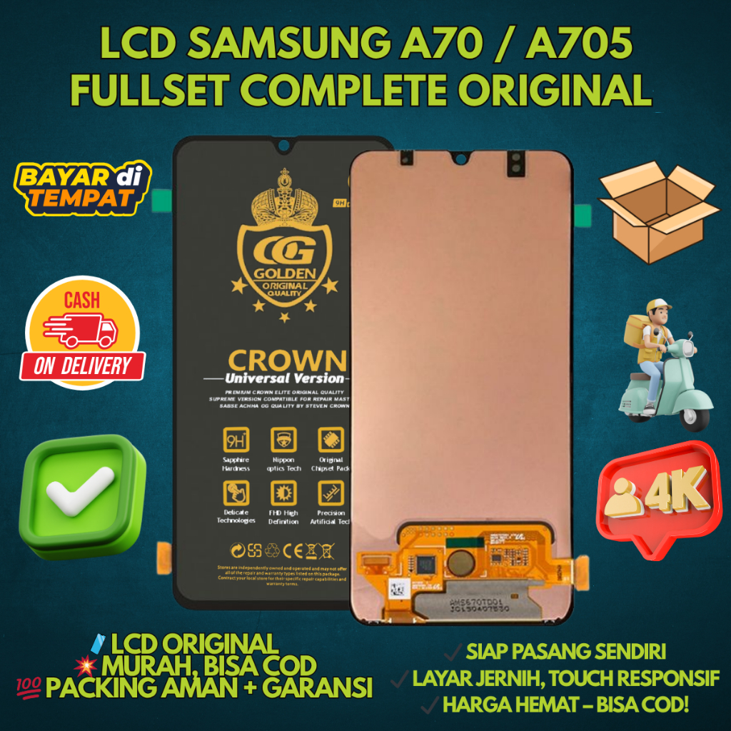 LCD SAMSUNG A70 / SAMSUNG A70 2019 / (SAMSUNG GALAXY A70) TOUCHSCREEN FULLSET COMPLETE ORIGINAL