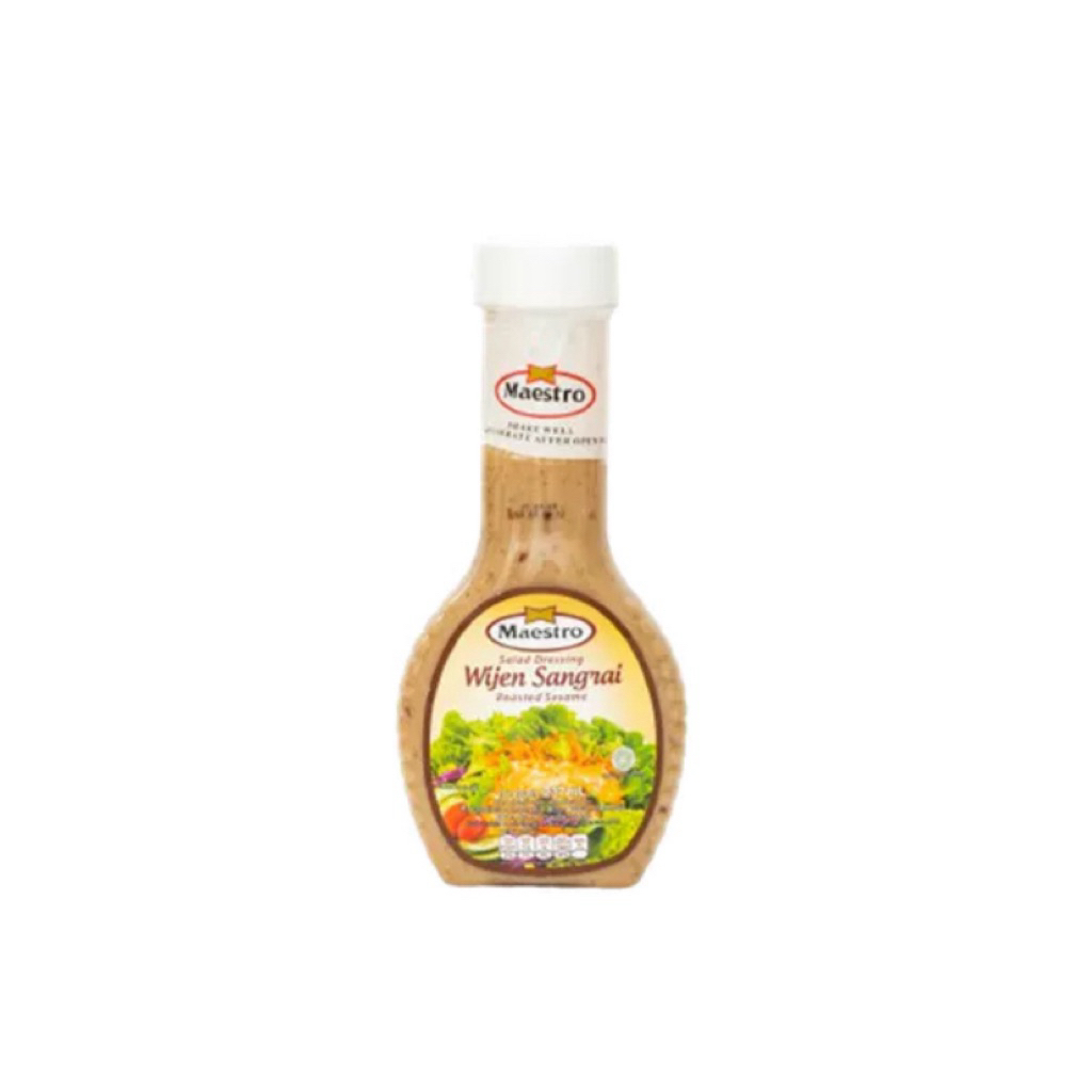 

Maestro Salad Dressing Wijen Sangrai 237ml – Saus Segar dengan Aroma Wijen Panggang yang Menggugah Selera