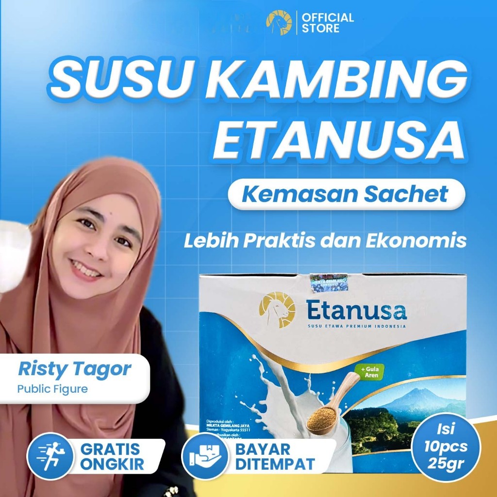 

ETANUSA Susu Kambing Etawa Sachet Gula Aren 250gr Menjaga Kesehatan Tulang dan Sendi