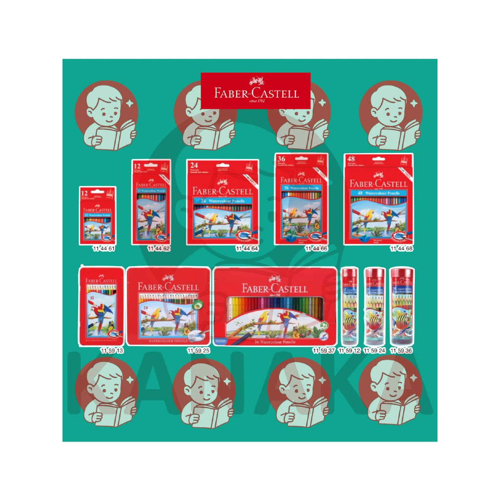

Faber Castell Watercolour Pencil Tin Case - Kotak Model Kaleng