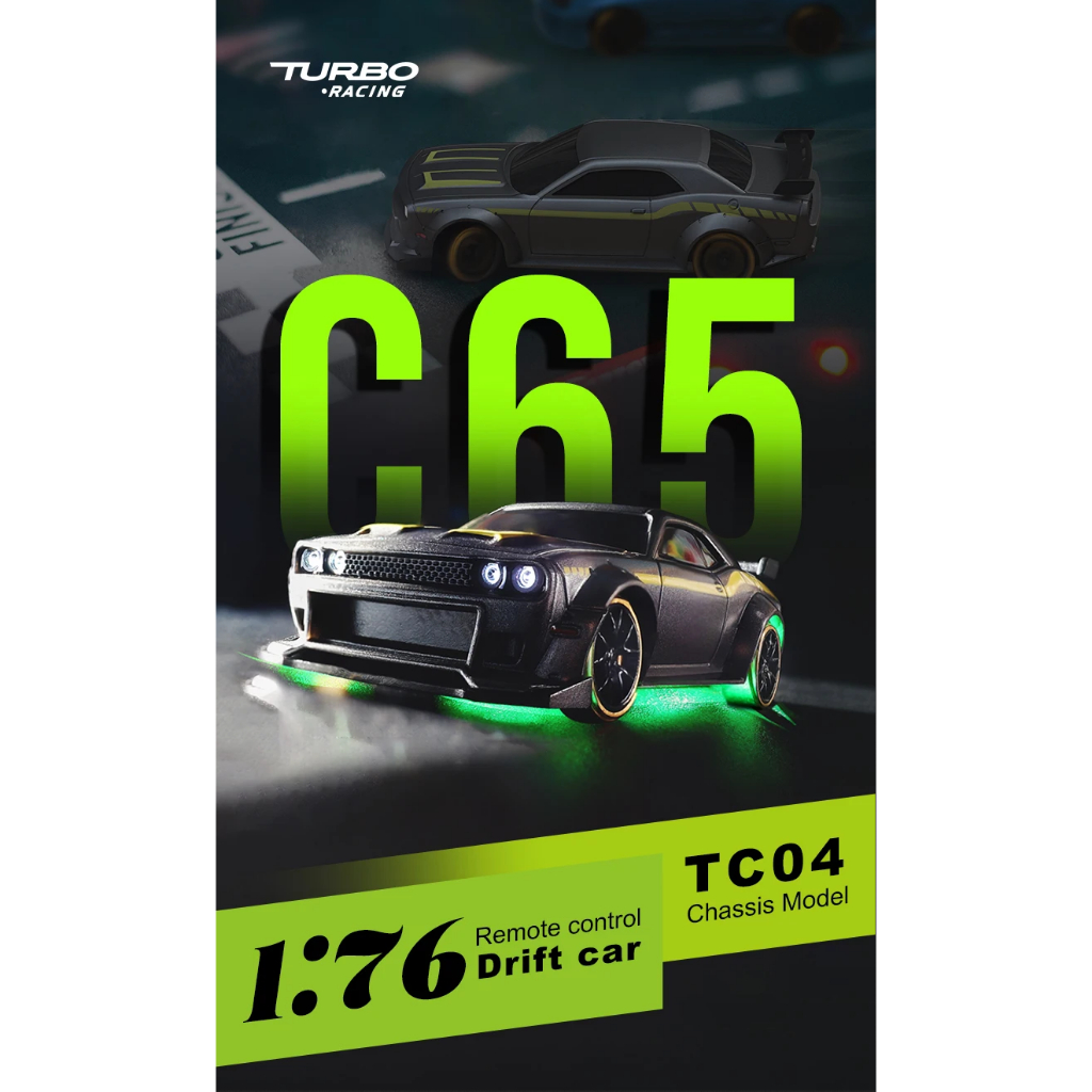 Turbo Racing C65 1:76 RTR Mini RC Drift Car with Gyroscope – Ready to Run