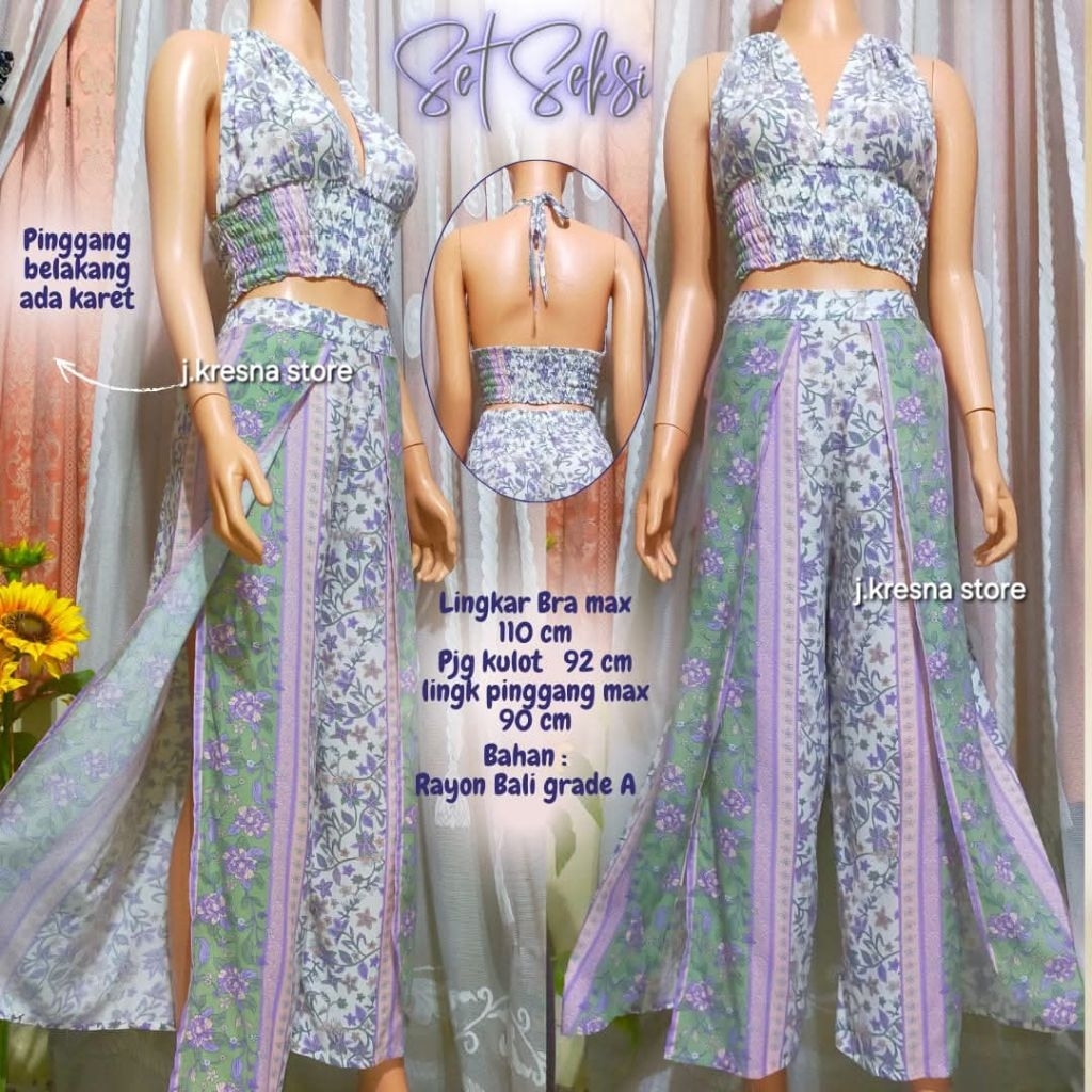 Set Seksi baju pantai bahan Rayon Bali