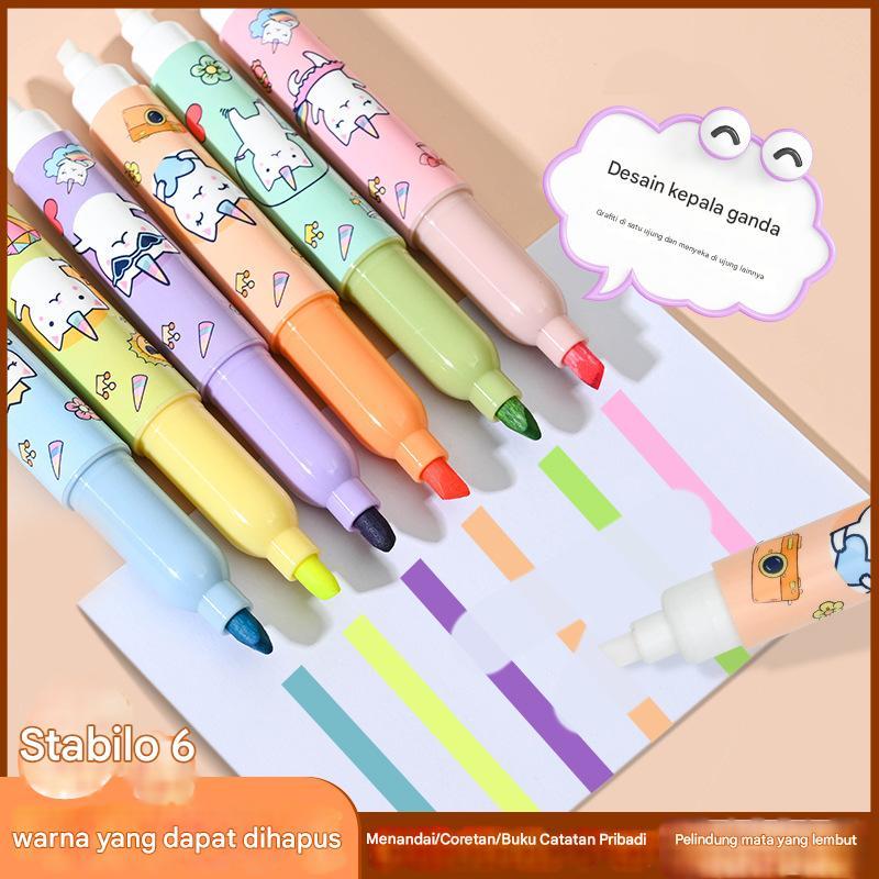 

Stabilo Besar Lucu WD-1580 | 6 Warna Cerah Bisa Dihapus - Cute Unicorn Edition
