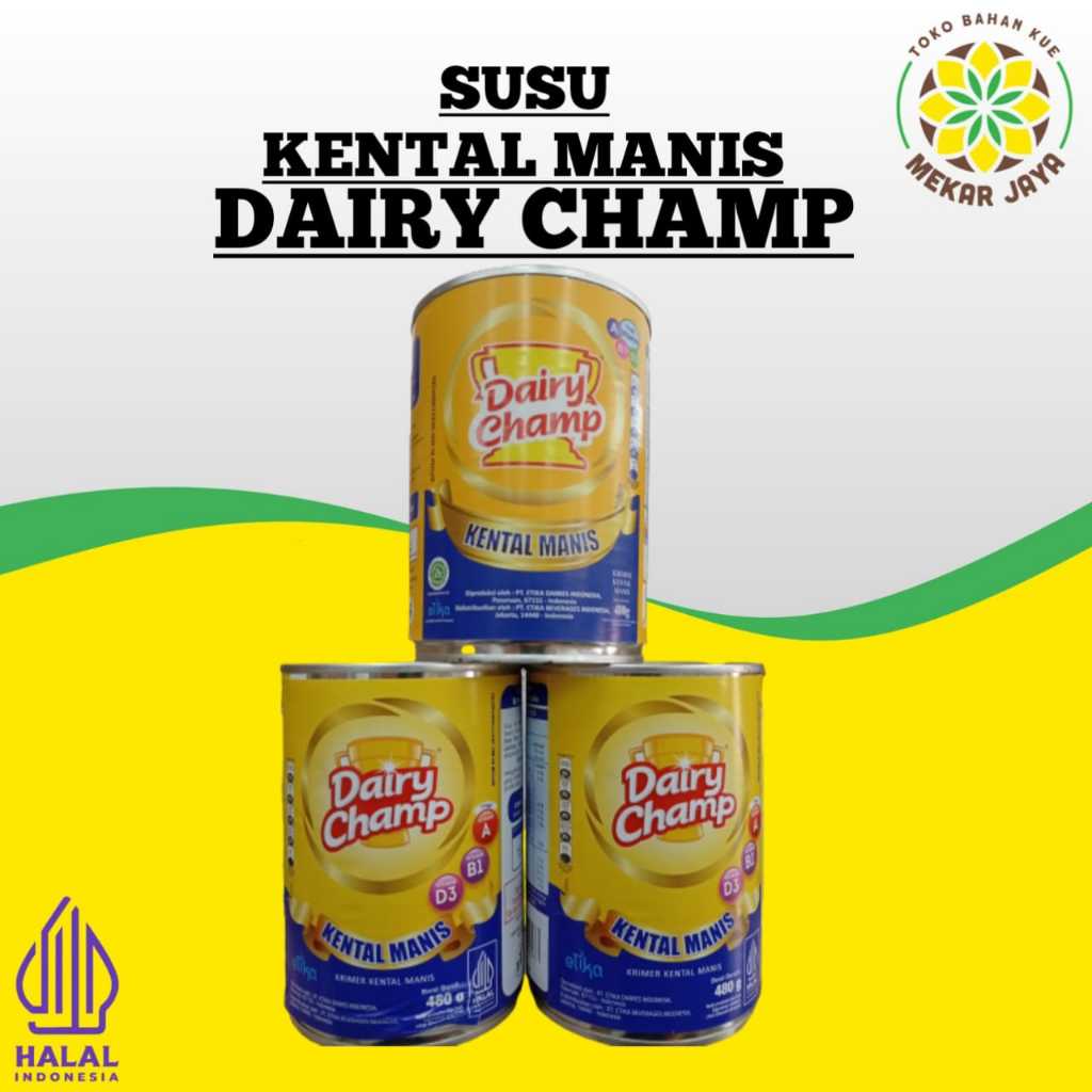 

SUSU KENTAL MANIS (SKM) DAIRY CHAMP 480 GRAM / SUSU DAIRY CHAMP 480g