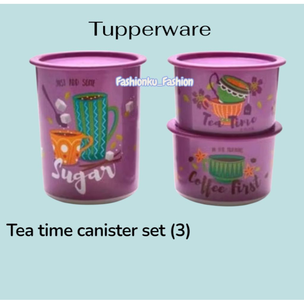 Tea time canister set tupperware isi 3