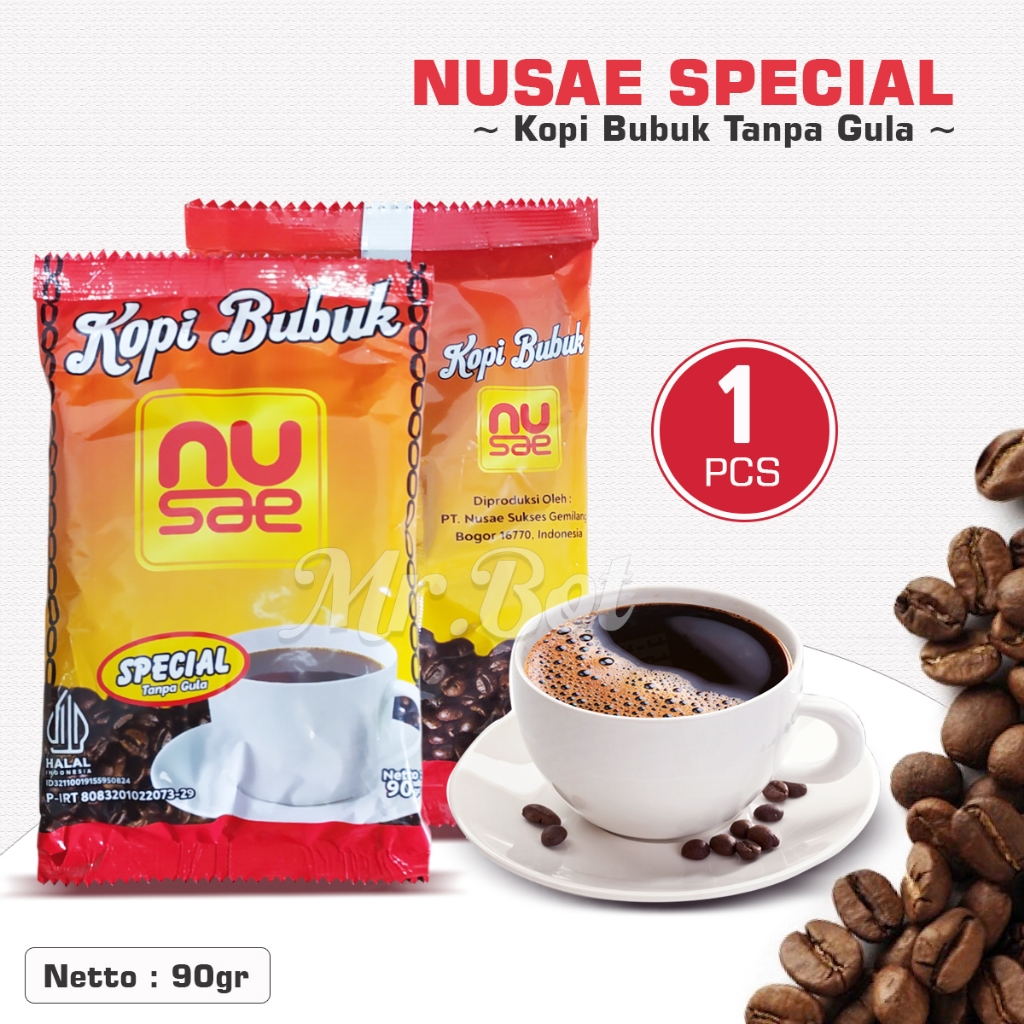 

Promo Kopi Bubuk Nusae Special Tanpa Gula Kopi Hitam Nusae 90gr