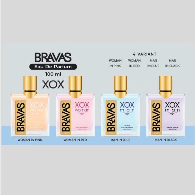 Bravas Eau De Parfum XOX/ Parfum merk Bravas 100ml
