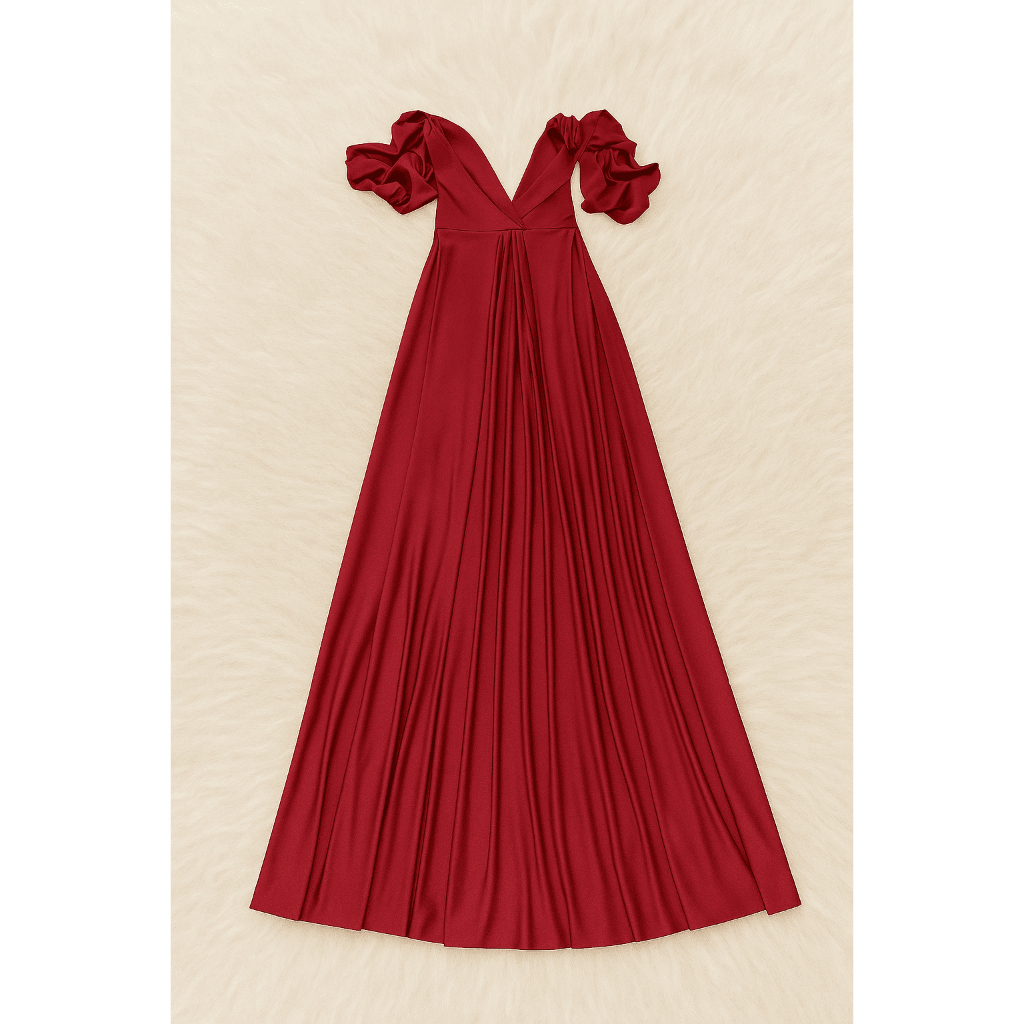 DRESS BRIDESMAID / DRESS CONVIRTABLE DRESS TALI JERSEY SATIN