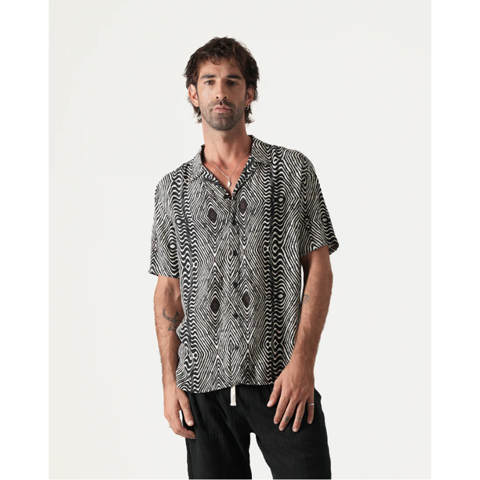 Bamboo Mens - London Shirt, Tribal Abs Cream | Kemeja Pria, Outfit Bali Pantai Party Beachclub Beach