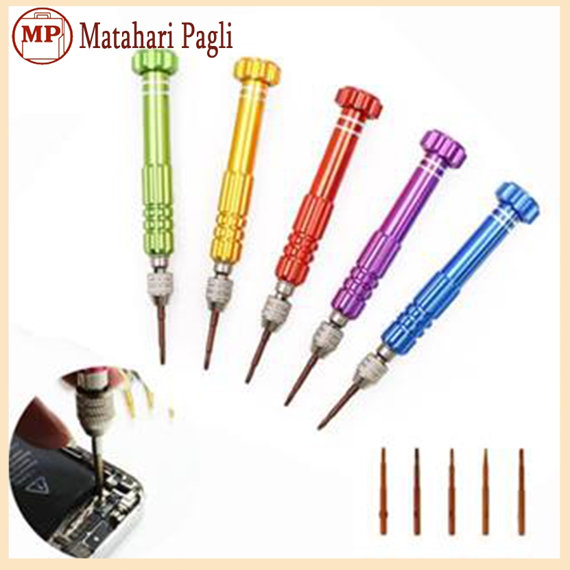 OBENG SET 5 IN 1 FOR HANDPHONE HP / OBENG HP FULL SET