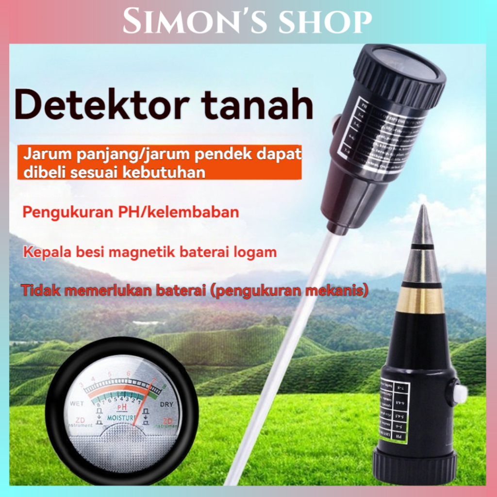 PH Meter Tanah Digital 2 in 1 Alat Ukur pH dan Kelembaban Tanah Akurat Cepat untuk Kebun Hidroponik 